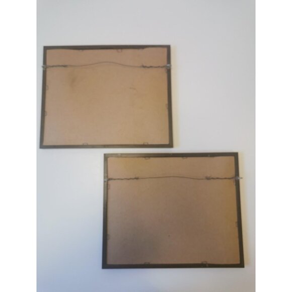 VINTAGE S. ABUTT Framed Art Prints Set of 2 | Red Barn in Winter & Snowy Tree - Picture 10 of 10